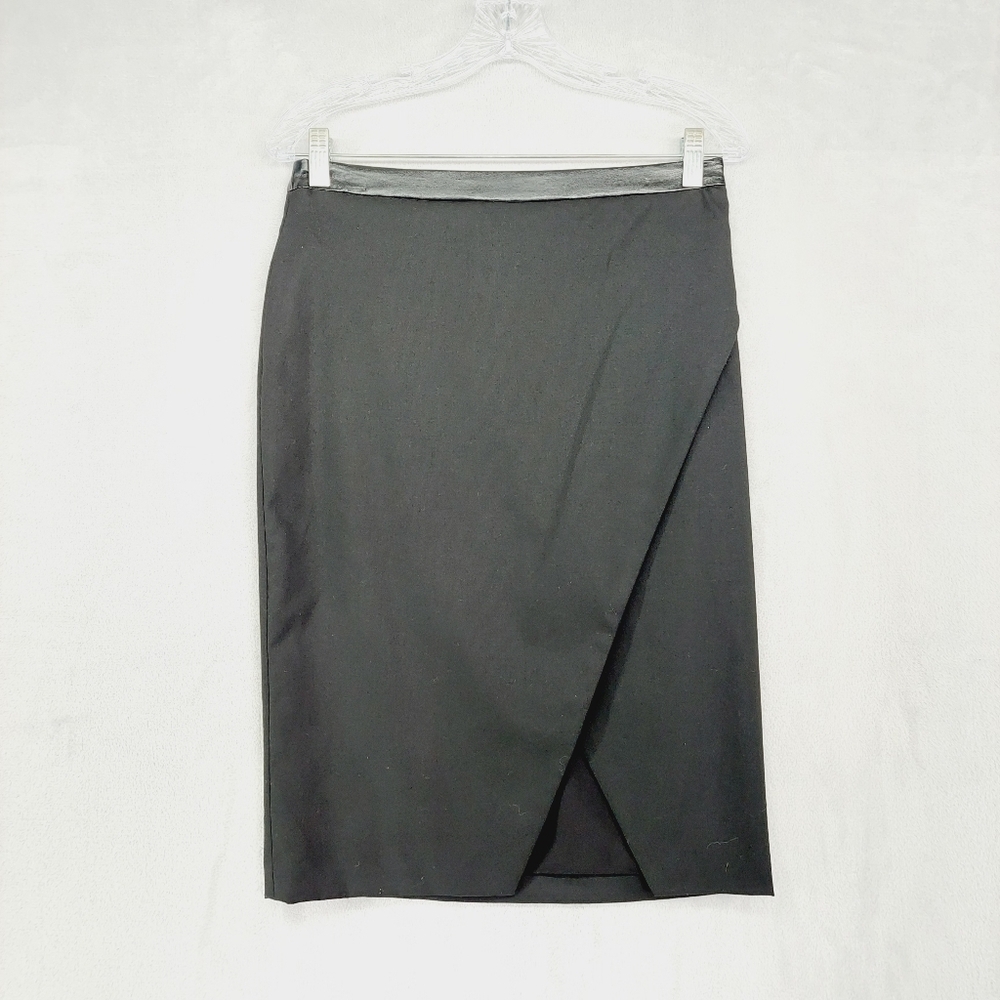 1. State Black Wrap Front Pencil Formal Skirt P5310